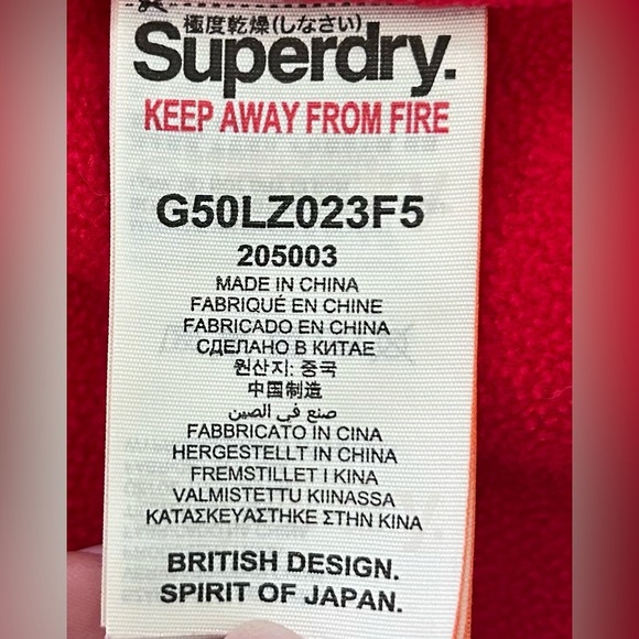 Superdry Womens Pop Zip Hooded Arctic Navy and Red Jacket Size Small - Picture 7 of 14